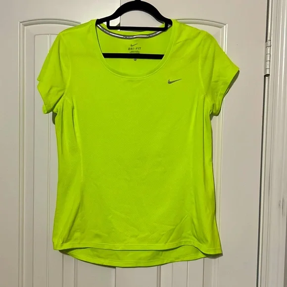 Nike Tops Nike Running Dry Fit Shirt Size Large Neon Green